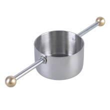 Pack of 2 Stainless Steel Liquor Measuring Jigger for-Silver