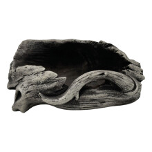 Artificial Driftwood Succulents Planter Resin Tree Stumps-grey