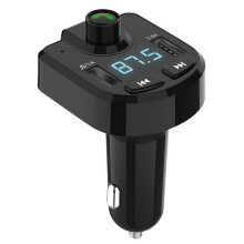 FM-Transmitter-Autokit, Freisprechfunktion mit Rauschunterdrückung (CVC-Technologie), Bluetooth-FM-Transmitter, Dual-USB-Autoladegerät,