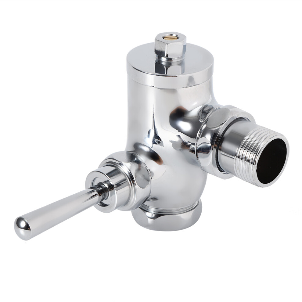 Vacuum Breaker Flush Connection Urinal Flush Valve, Water Conservation 1.0 Gpf, Manual Urinal Flush Valve For Easy Installation And Replacement, Shiny 9148971566208