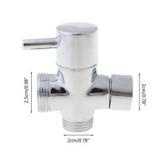 Durable All Metal T Valve Adapter, Premium Quality Brass Shower Diverter Valve for Easy Water Flow Control in Bathroom
