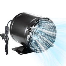 Inline Duct Fan for Attic and Bathroom, Upgraded Switch Design 6 Inch Metal Exhaust Fan with On Off Control, Low Noise High Air Flow Extractor for Gar