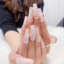 Roze Franse gemengde lichte ombre, herbruikbare nepnageltips voor een unieke doe-het-zelf-stijl en eenvoudige applicatie, perfect cadeau voor je