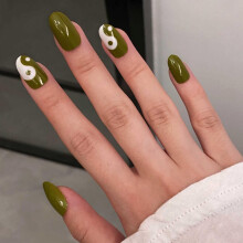 Gel-Finish-Kunstnägel zum Aufkleben, Salonqualität für den täglichen Gebrauch, sicher für Naturnägel, einfache Anwendung zu Hause, 24 Stück,