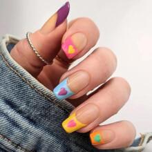 Ongles à pression en forme de cœur chic, forme amande, acrylique brillant, faciles à appliquer et réutilisables, matériau ABS non toxique,
