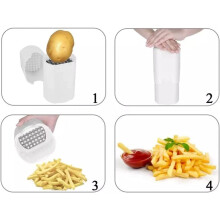 Pommes frites-skærer til kreativ brug, kompakte rustfri stålblade, hurtig grøntsagsskærer til køkkenet