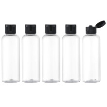 Quetschflaschen, 100 ml, TSA-zugelassen, durchsichtige, recycelbare Kunststoff-Reisebehälter für Kosmetikartikel zur Mehrfachverwendung,
