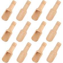 Unbehandelter Mini-Holzlöffel für DIY-Bastelarbeiten, natürlicher Badesalzlöffel aus Holz mit Holzgriff und glatter Oberfläche, leicht zu