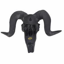 Escultura de parede em resina, decoração retrô, escultura de esqueleto de animal com chifres realistas, acabamento requintado, design leve.