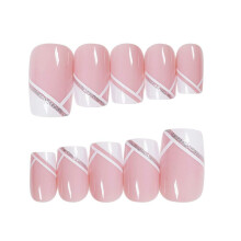 Painettava Nails Neliönmuotoinen Kiiltävä, Tekokynnet Häihin, Vanhoille, Deittailuun, Festivaaleille, Akryylikynnet Täyspeittävä,