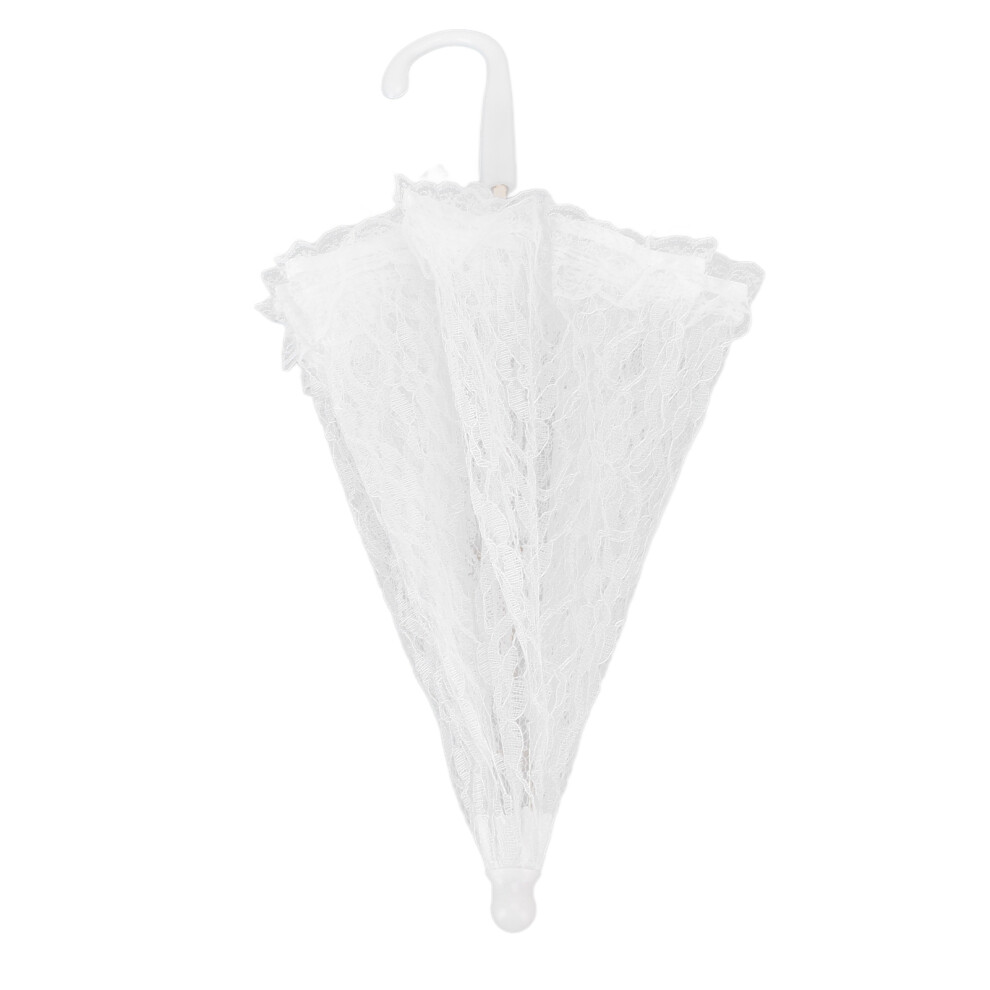 Wedding Parasol With Lace Fabric, Vintage Design Bridal Lace Umbrella Handmade Elegant For Photography Prop, Decorative Umbrella For Bridal Shower Cer 9441426486701