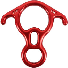 Descendeur en forme de 8 Rescue, descendeur polyvalent en alliage d'aluminium et de magnésium haute résistance pour un mouvement de corde fluide
