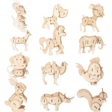 Idea regalo impressionante per bambini e adulti, giocattolo educativo STEM fai da te fatto a mano, sicuro e atossico, puzzle in legno 3D che stimola