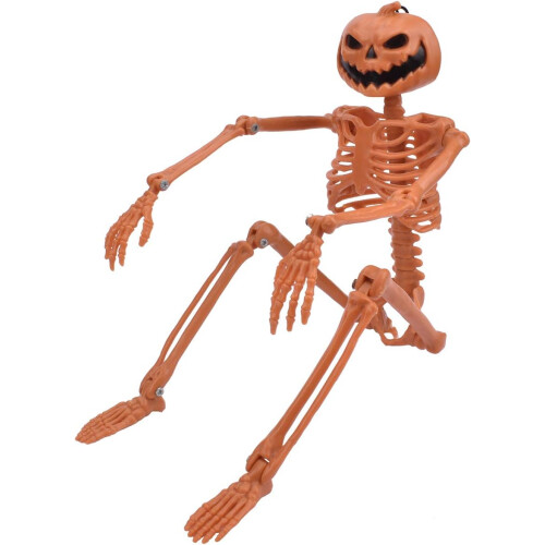 Διακοσμήσεις για πάρτι Halloween, ρεαλιστικοί σκελετοί κολοκύθας με ευέλικτο 1