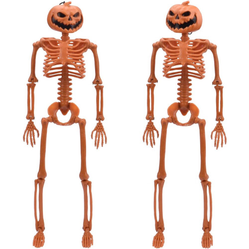 Διακοσμήσεις για πάρτι Halloween, ρεαλιστικοί σκελετοί κολοκύθας με ευέλικτο