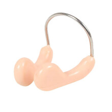 Swimming Nose Clip for Adults and Kids, Beige Nose Protector, Swim Training Nose Plug, One Size (6 Pack)
