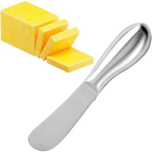 Butter Spreader Stainless Steel Cheese Knife with Ergonomic Rounded Handle Rustproof Design 2