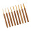 9Pcs Soft Grip Knitting Needle Crochet-Bamboo handle gold h 1