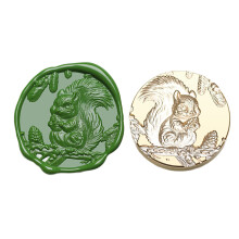 Rabbits Wax Seal Stamp Animal Series Sealing-winter squirrel