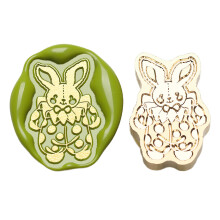 Animal Series Wax Seal Stamp for Photo Brass Head-clown rabbit