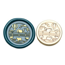 Brass Head Seal Stamp Animal Series Sealing Waxed-dairy farm