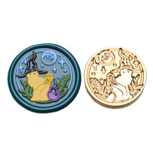 Lovely Birds Wax Seal Stamp for Album Cards-elixir night cat