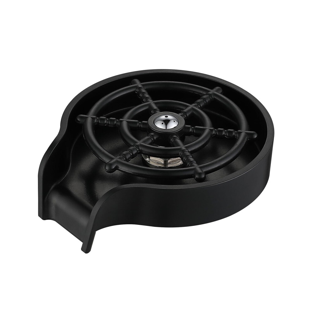 Glass Rinser Cup Rinser 360 Pressure Quick Bottles Kitchen Sink Accessories (Black) 9365049001861