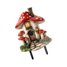 PVC Forest Mushroom Garden Stakes Cottage Yard Sign Lawn