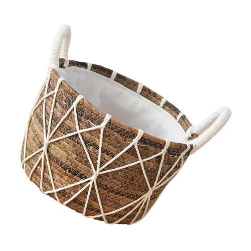 Large Woven Laundry Hamper Large Capacity Cotton Rope-small
