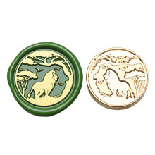 Heart Bear Wax Seal Stamp for Card Decorations-prairie lion
