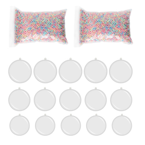 Boules de noël transparentes, 15 pièces, boules de-Ensemble 2