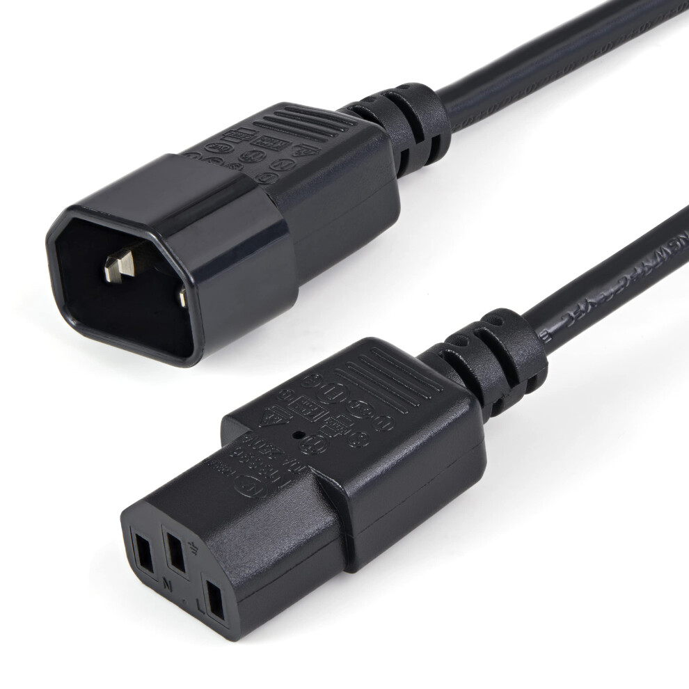 Startech (1M) Standard Computer Power Cord Extension (C14 To C13) Single 9412369245908