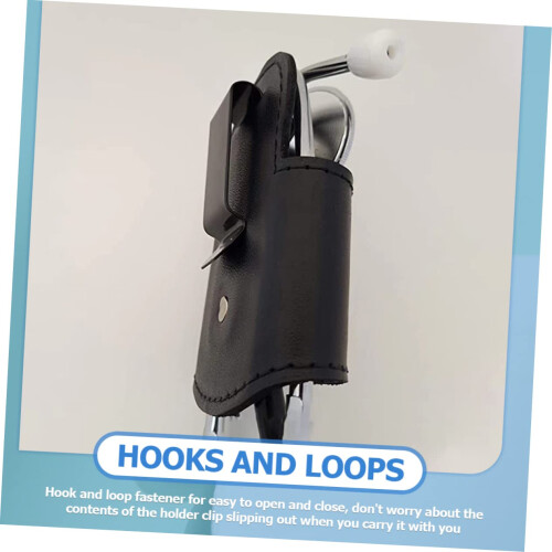 Stethoscope Holder for Elasticated Belt Clip Leather Case Easy Access for Doctors Nurses Paramedics 1 2