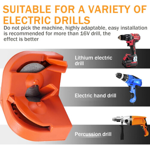 Electric Drill Bit Sharpener for 5/64'' to 5/8'' HSS Carbide Bits with Fast Precision Grinding 2