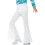 Smiffy's (M, White) Smiffys Mens Flared Costume Trousers 1