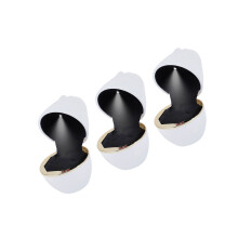 Boîte à bagues élégante avec lumière LED, 3 pièces, pour-Blanc
