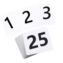 Portable Double Sided Seats Number-1 to 25 black text on white