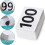Cartes numériques Double face,-1 à 100 texte noir sur blanc 6