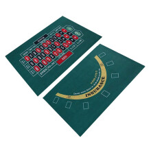 Poker Mat DoubleSided Felt Roulette Mat for Texas Holdem Blackjack 60x90cm