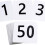 Cartes numériques Double face,-1 à 100 texte noir sur blanc 7