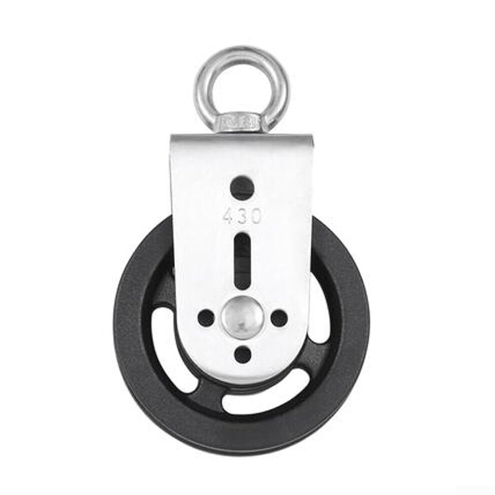 Compact 88Mm Stainless Steel Pulley For Ropes, Noiseless Operation, Easy Maneuvering, Rope System Compatible 9365049003131