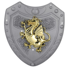 Knight Shield Toy for Children Play Cosplay Protective ABS Silver