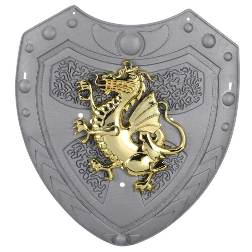 Knight Shield Toy for Children Play Cosplay Protective ABS Silver