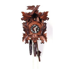 August Hard Cuckoo Clock 5 Leaf 3 Birds