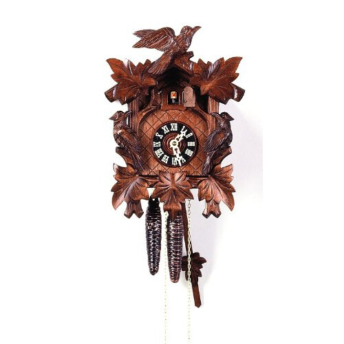 August Hard Cuckoo Clock 5 Leaf 3 Birds