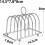 Silver Bread Rack Organizer for Kitchen Counter, Iron Plating Toast Holder with Easy Access Design 5