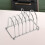 Silver Bread Rack Organizer for Kitchen Counter, Iron Plating Toast Holder with Easy Access Design 2