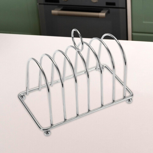 Modern Bread And Toast Organizer for Kitchen Storage, Silver 2