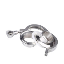 51mm O/D Tri Clamp Weld Ferrule 2' Tri Clamp Silicone Gasket Assembly 304 Stainless Steel for Homebrew