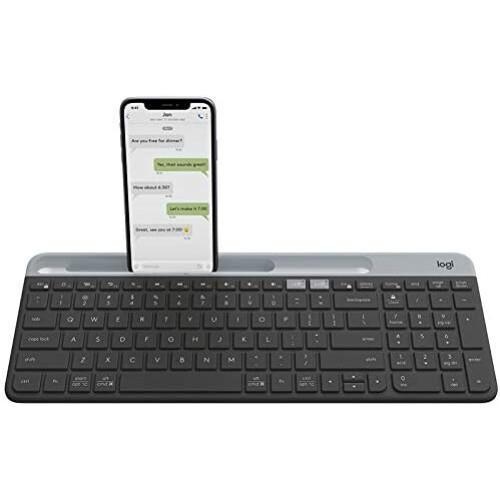 Wireless Bluetooth Keyboard Pan Nordic Layout Slim Compact Design for PC Mac MultiDevice Sync 2